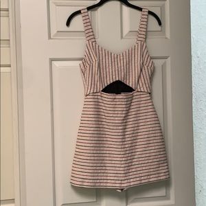 Zara S Dress with shorts - cream/black/red